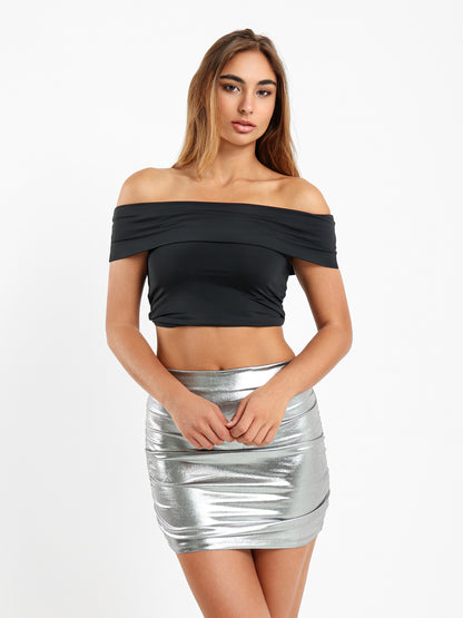 Off Shoulder Cropped Top