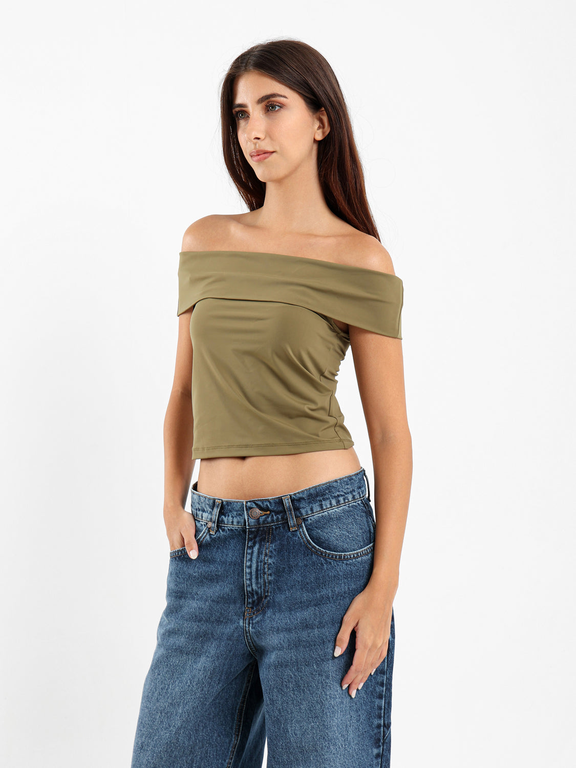Off Shoulder Cropped Top