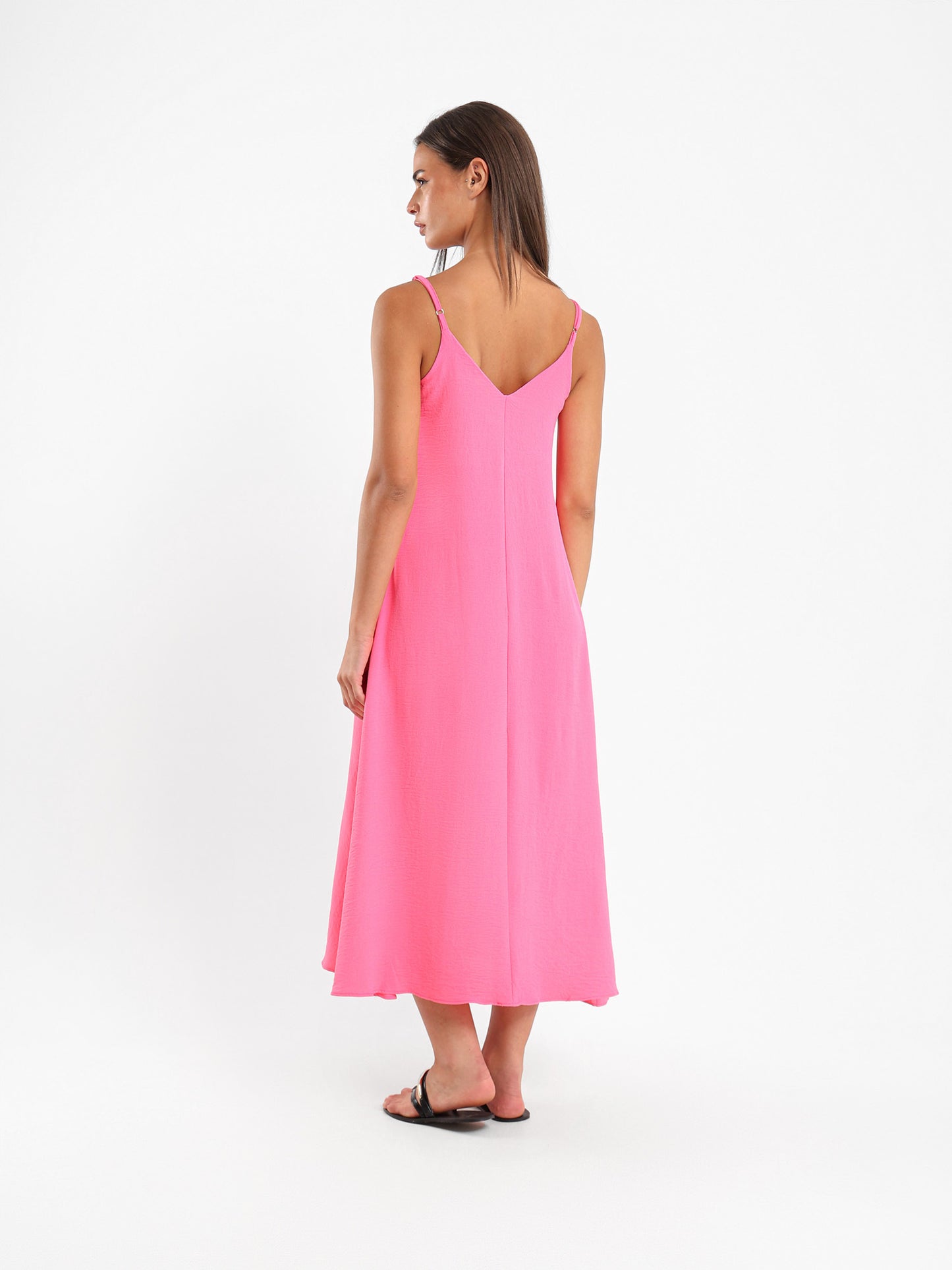 Midi Dress With Spaghetti Straps