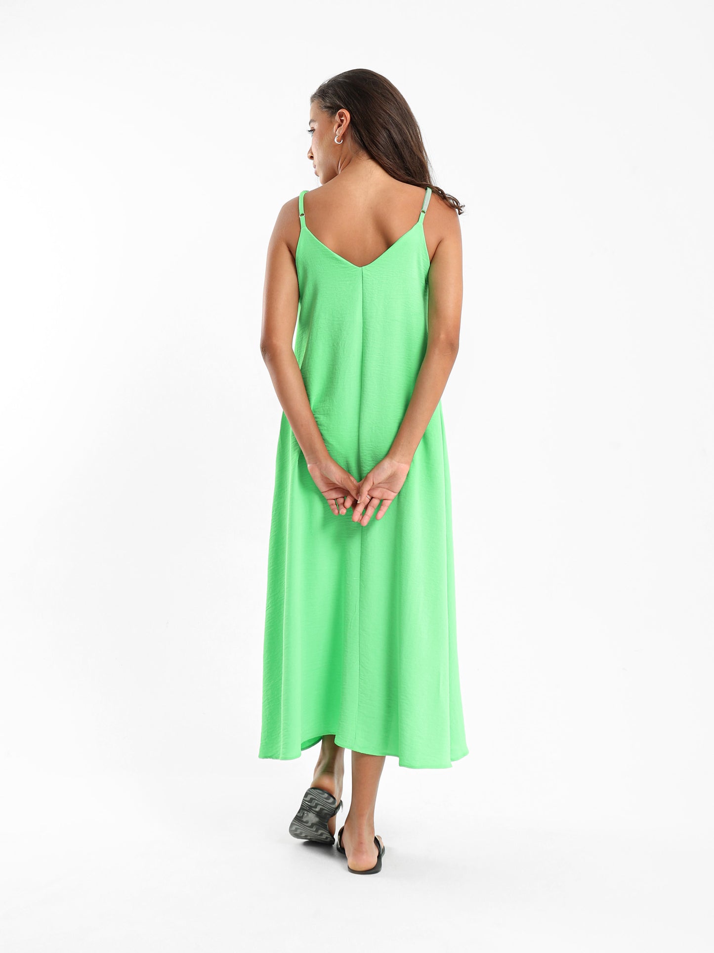 Midi Dress With Spaghetti Straps