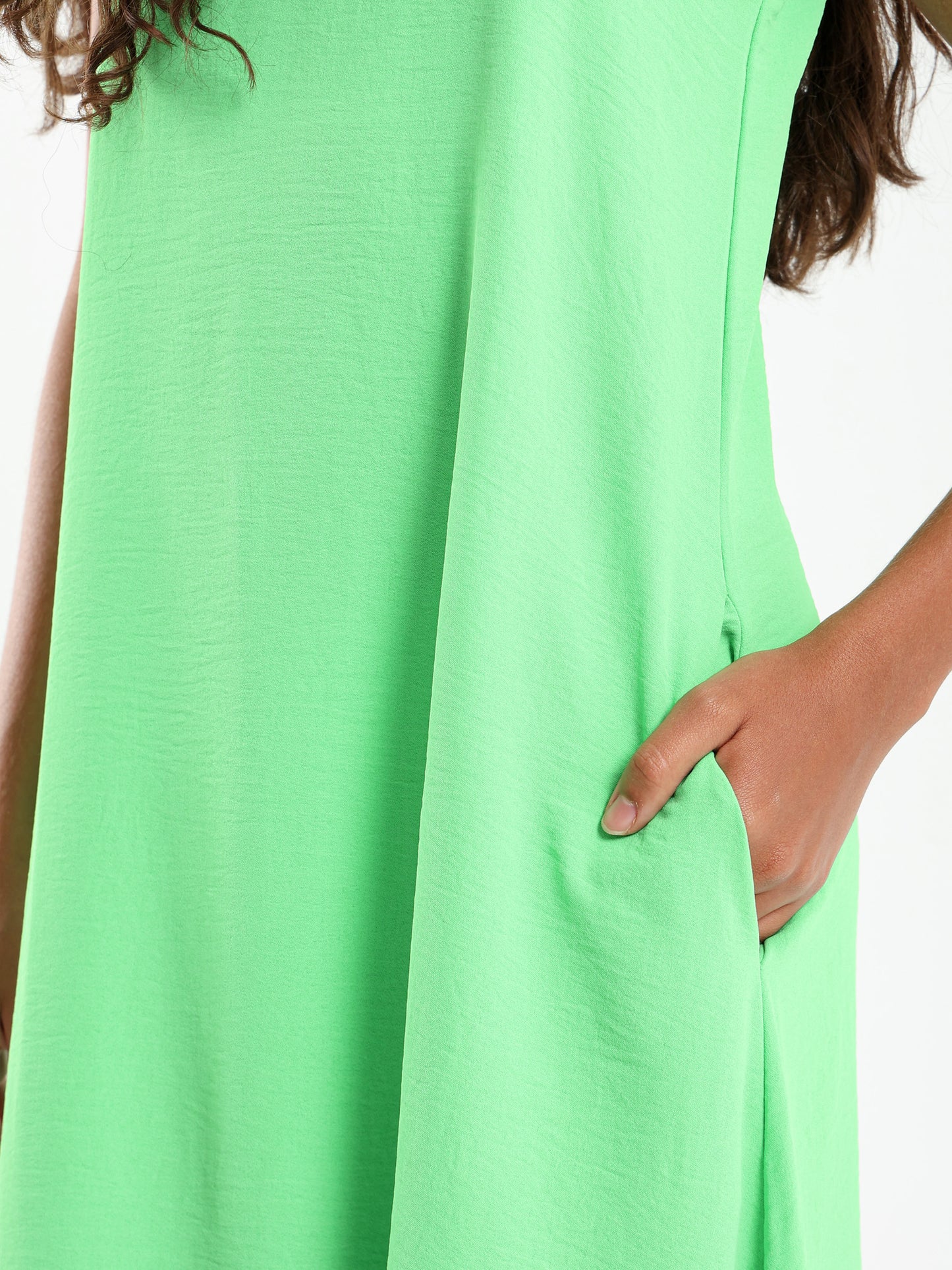Midi Dress With Spaghetti Straps