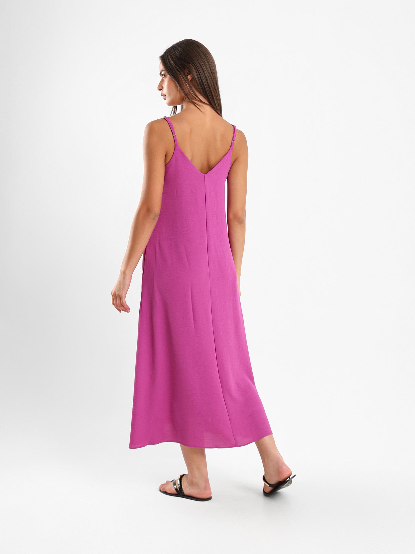 Midi Dress With Spaghetti Straps