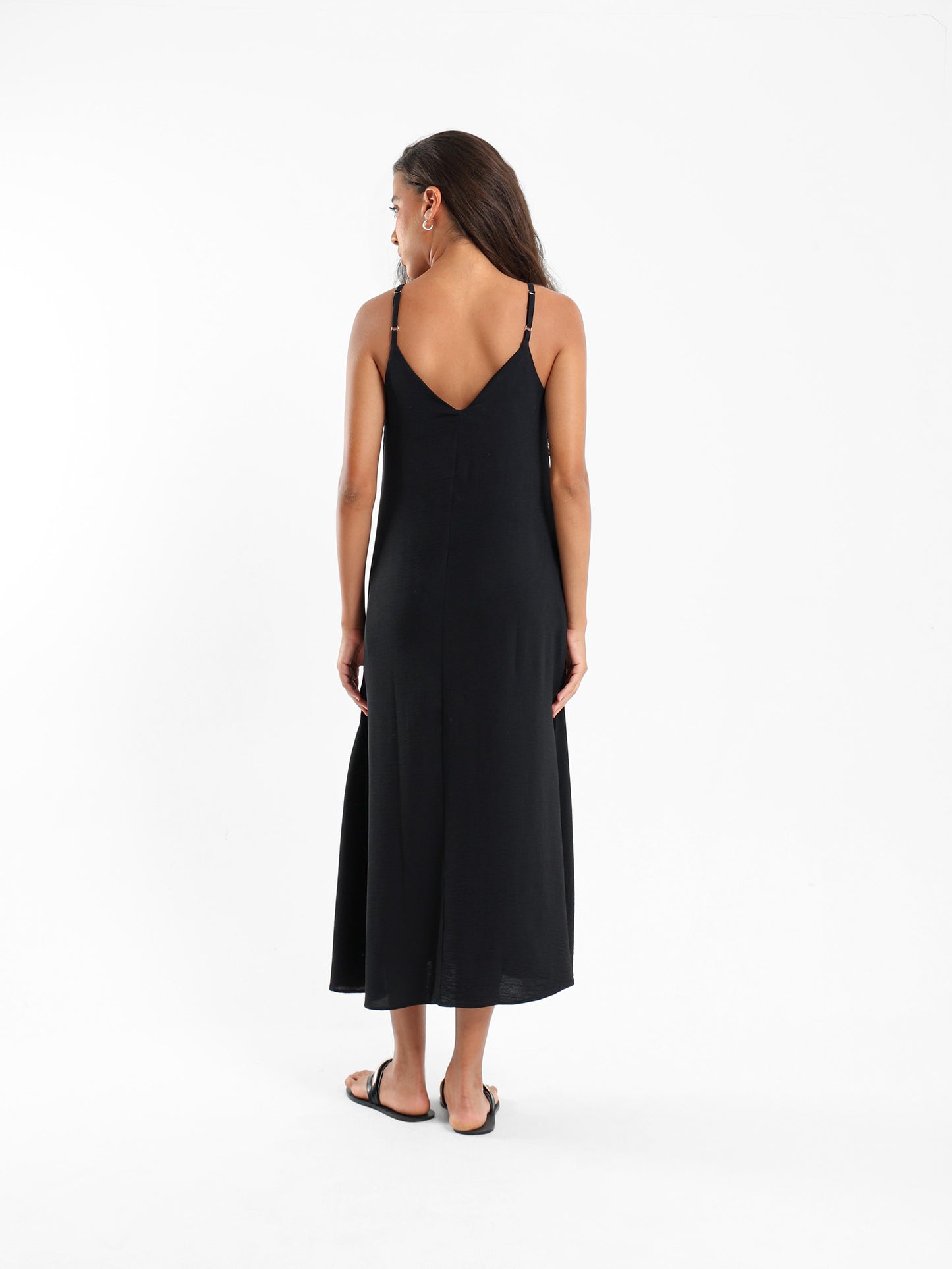 Midi Dress With Spaghetti Straps