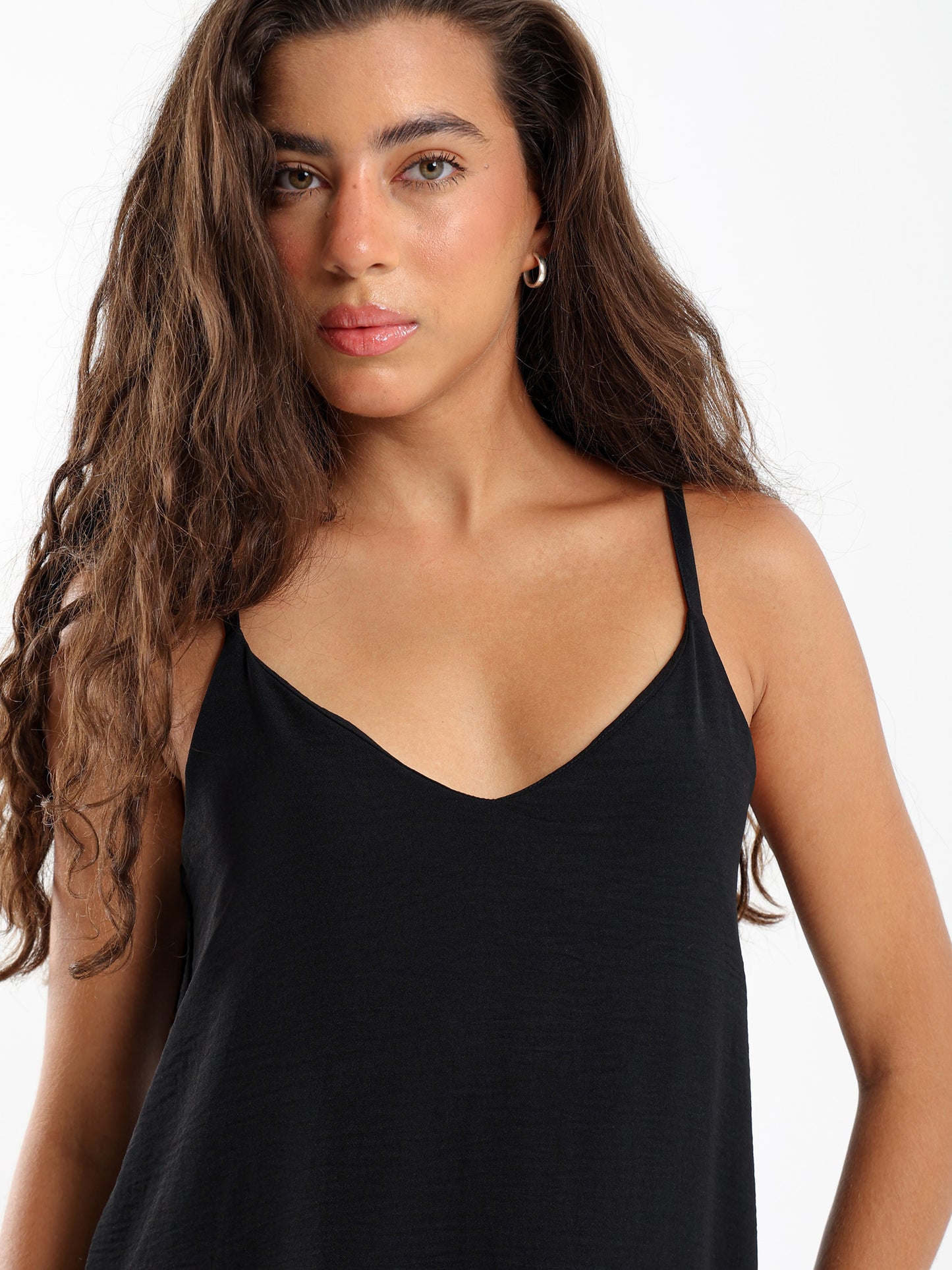 Midi Dress With Spaghetti Straps