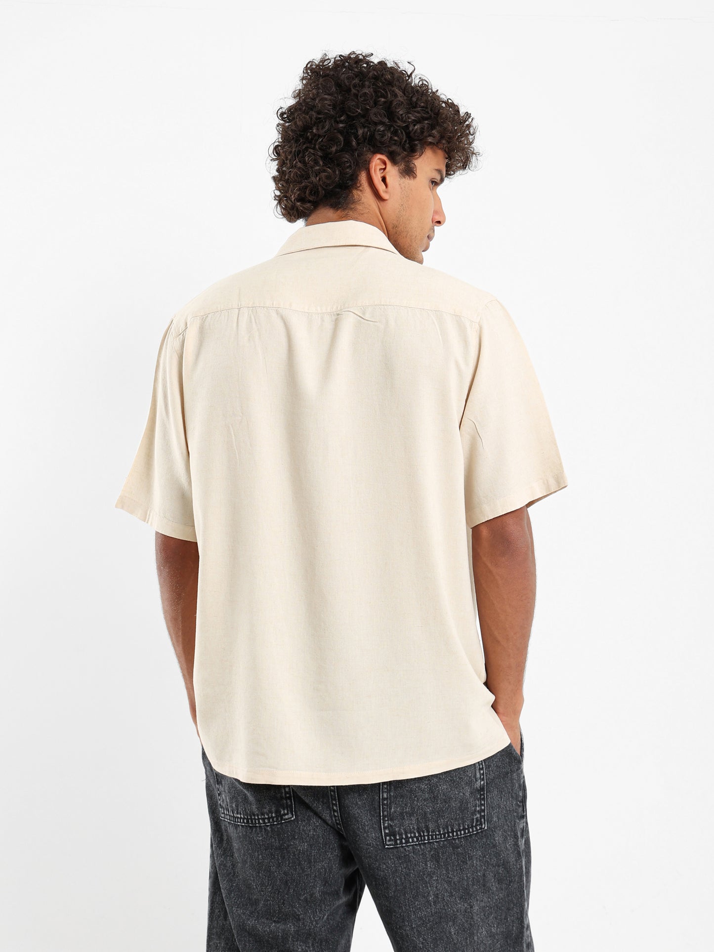 Basic Linen Short Sleeve Camp Shirt