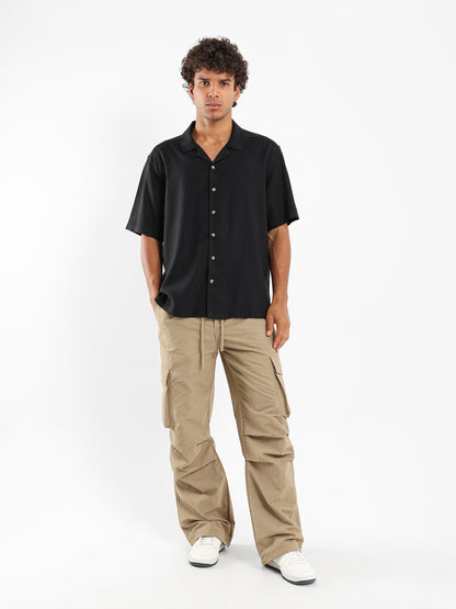 Basic Linen Short Sleeve Camp Shirt