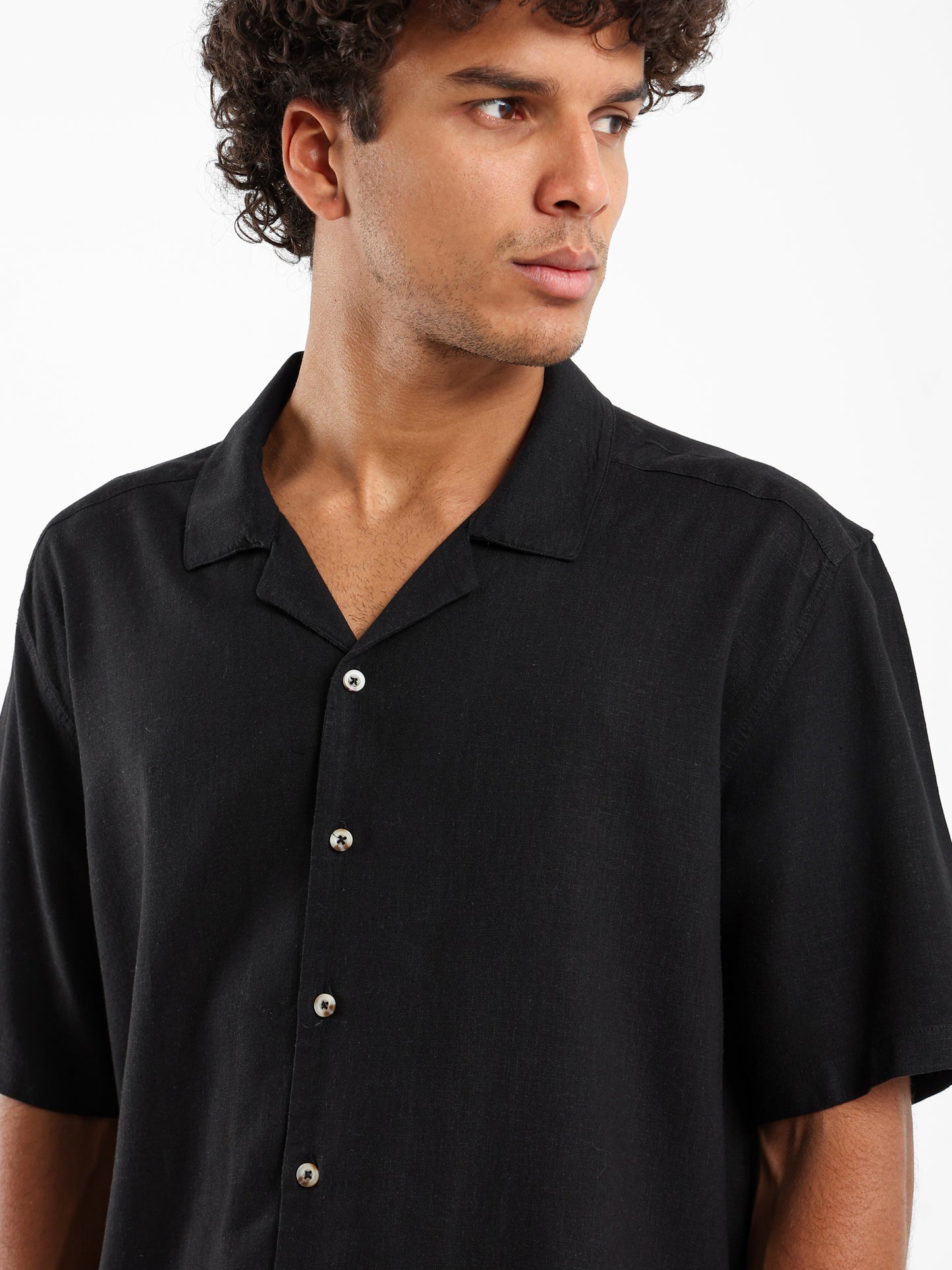 Basic Linen Short Sleeve Camp Shirt
