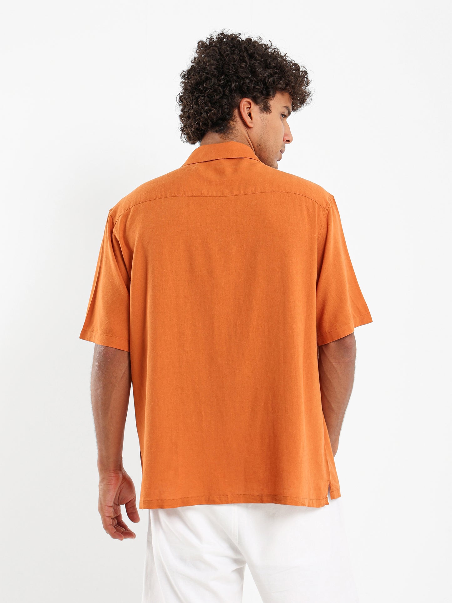 Basic Linen Short Sleeve Camp Shirt