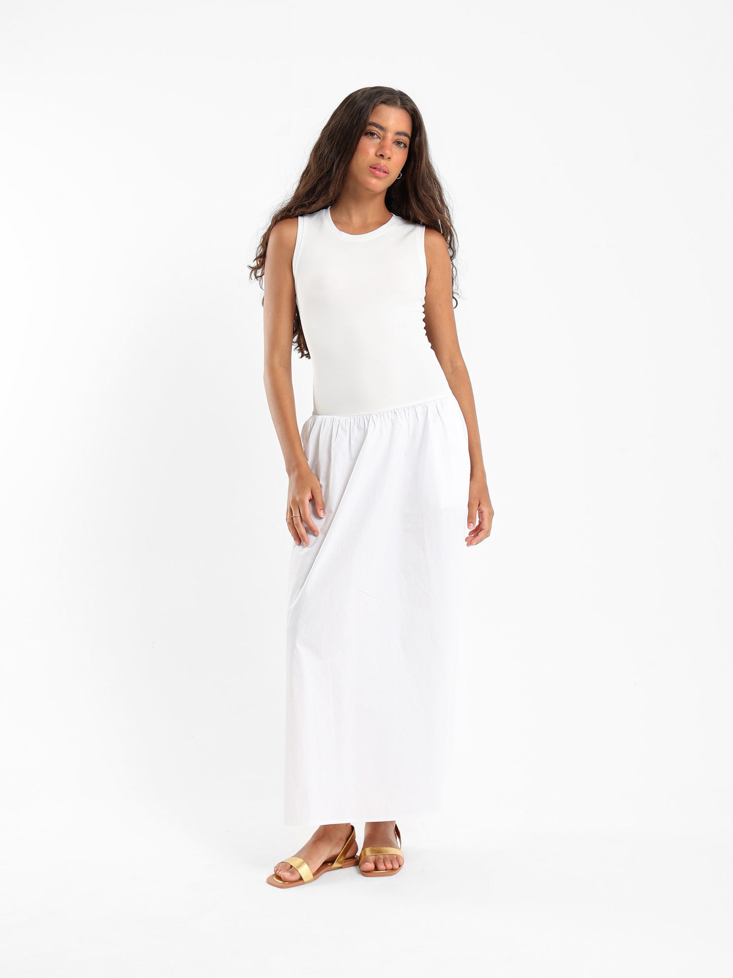 Sleeveless Low-Waist Maxi Dress