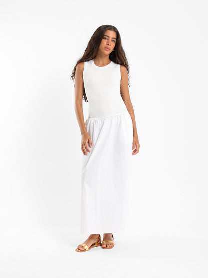 Sleeveless Low-Waist Maxi Dress