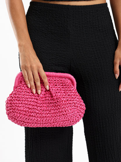 Woven Chain Strap Clutch