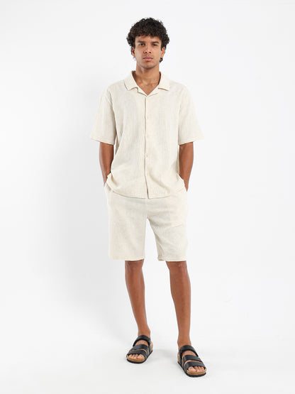 Textured Short Sleeves Shirt