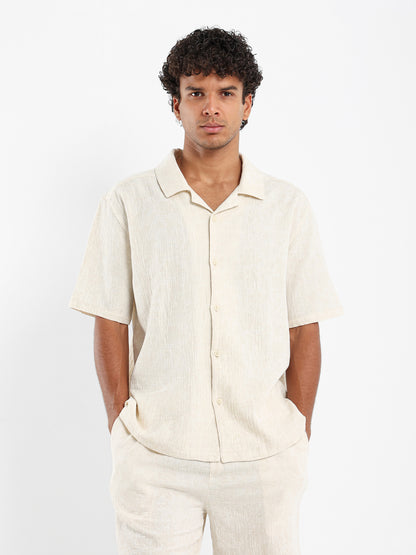 Textured Short Sleeves Shirt
