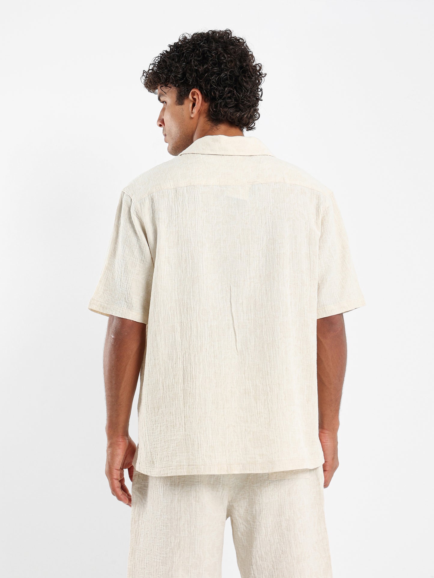 Textured Short Sleeves Shirt