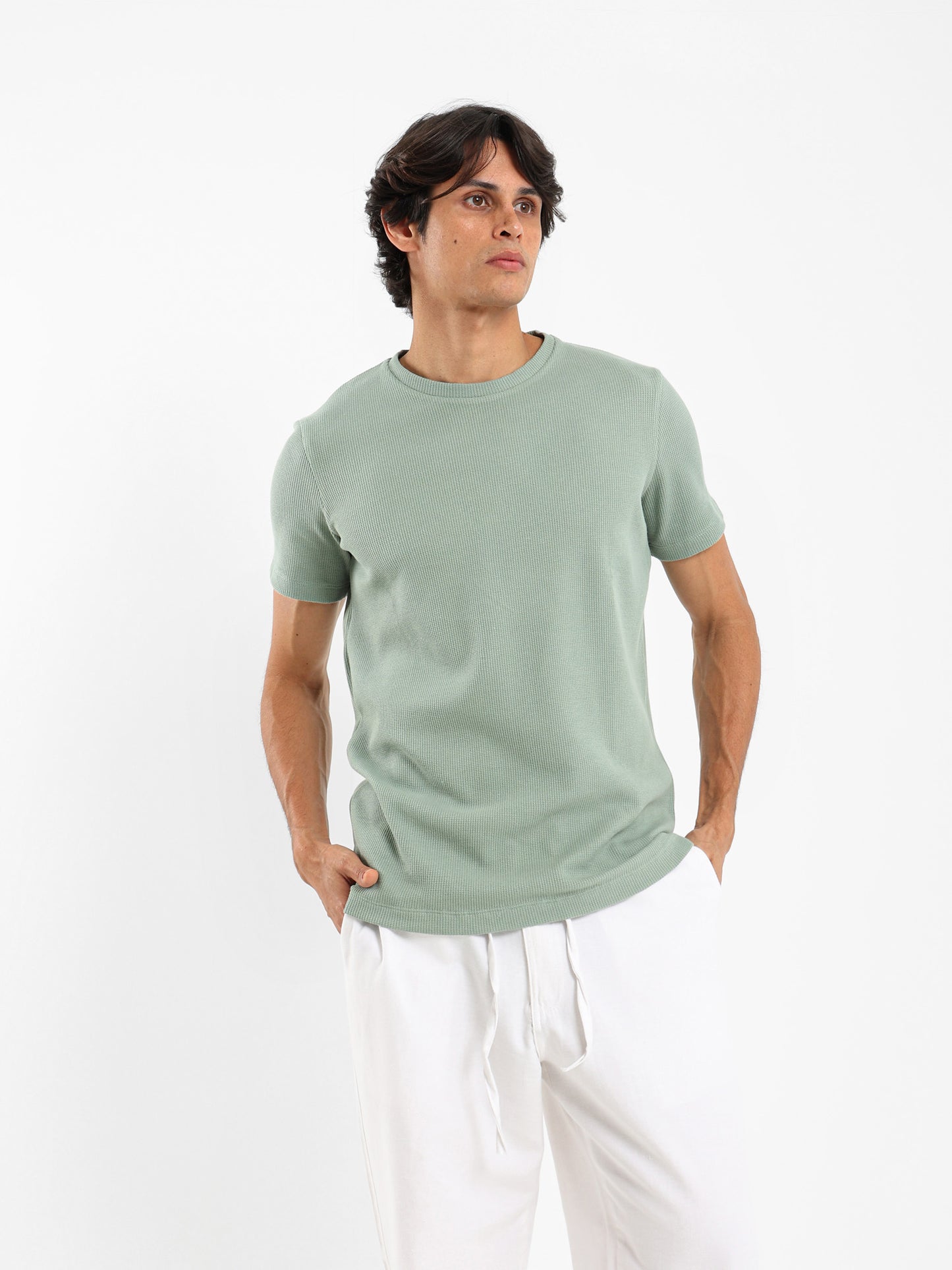 Muscle Fit Textured T-Shirt
