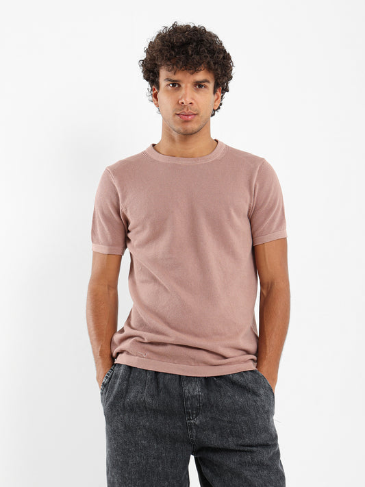 Crew Neck Textured T-Shirt