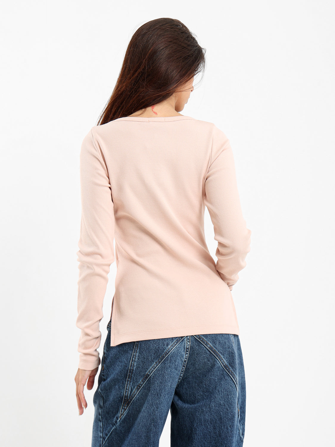 Ribbed Basic Long Sleeve Top