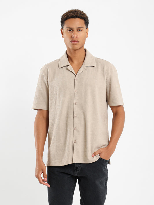 Relaxed Fit Textured Linen Shirt