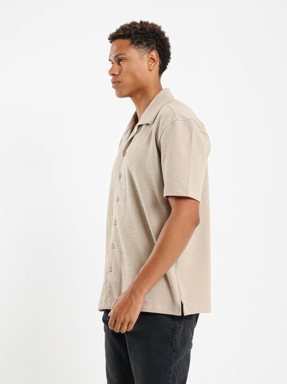Relaxed Fit Textured Linen Shirt