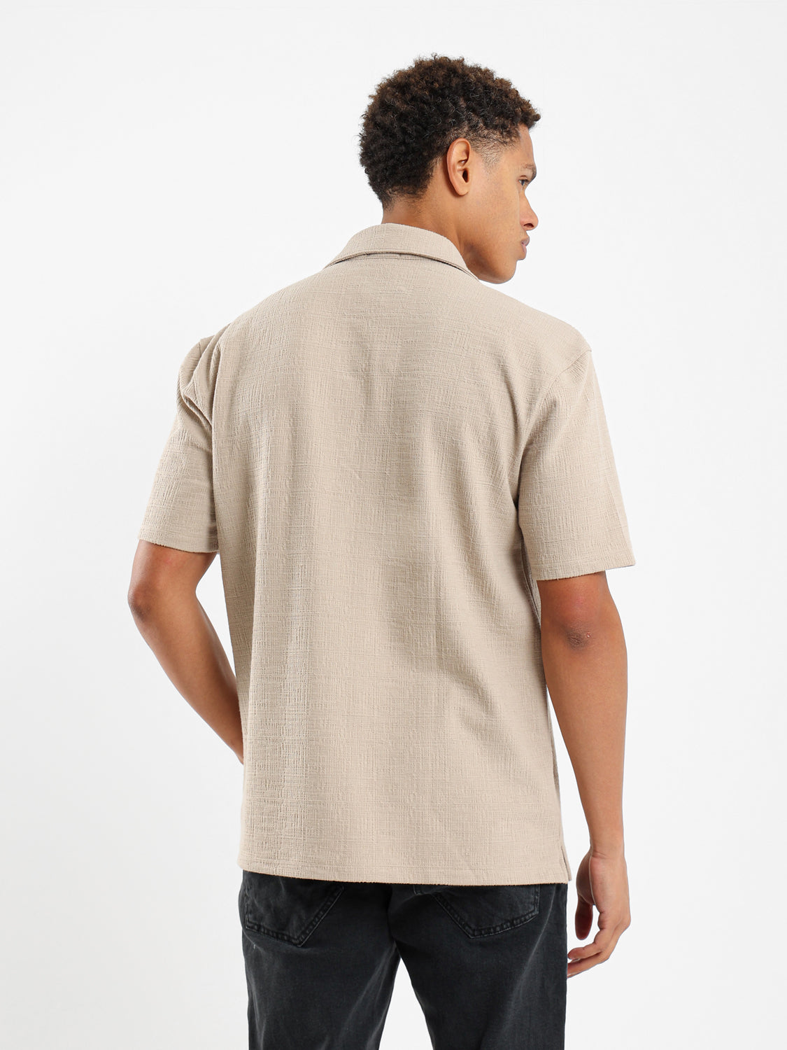 Relaxed Fit Textured Linen Shirt