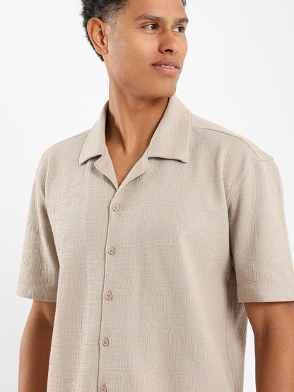 Relaxed Fit Textured Linen Shirt