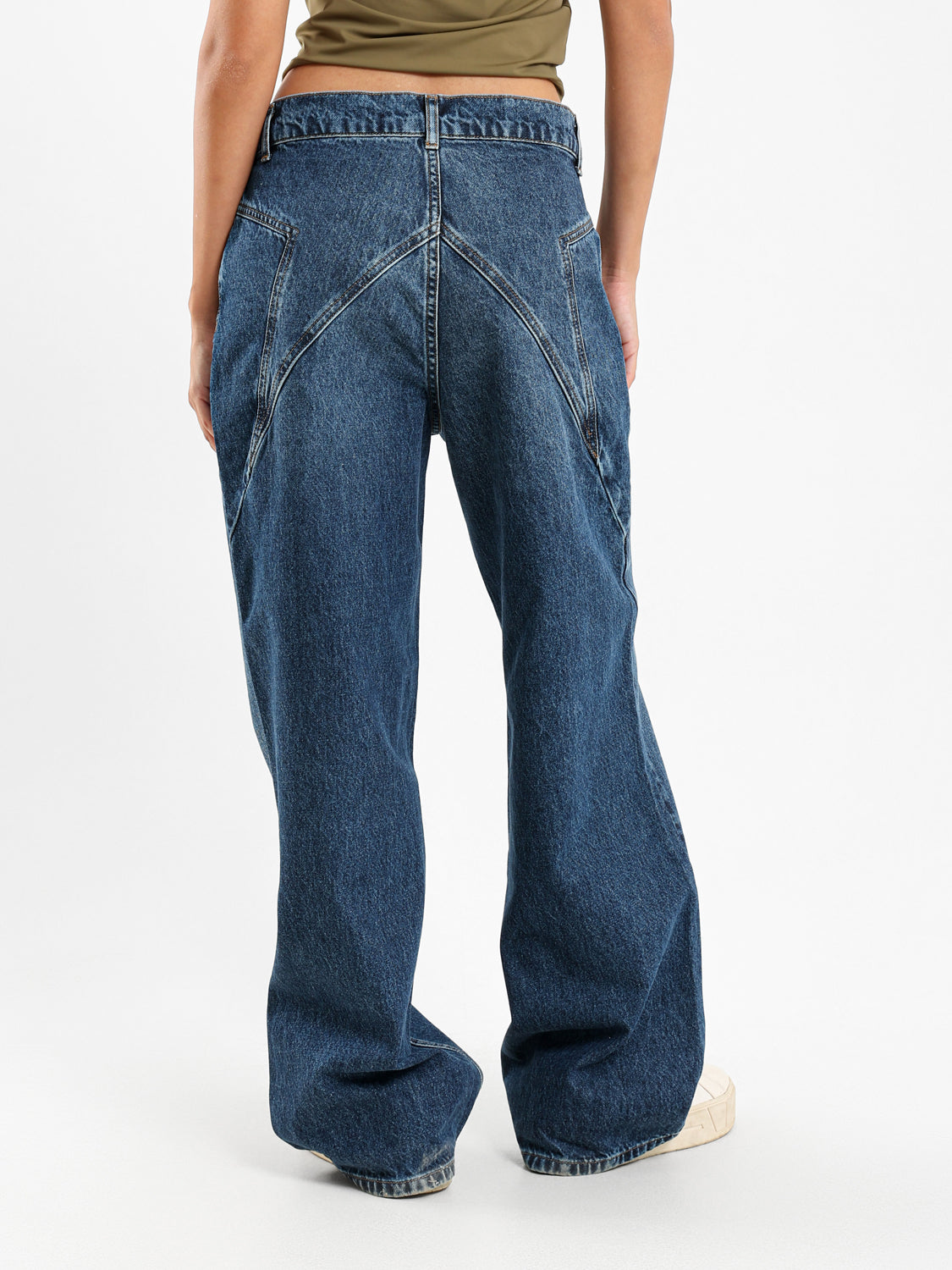 Skater Denim Jeans With Star Back