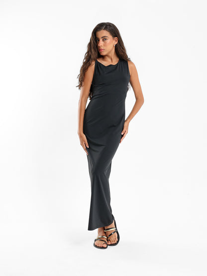 Asymmetric Sleeve Bodycon Dress