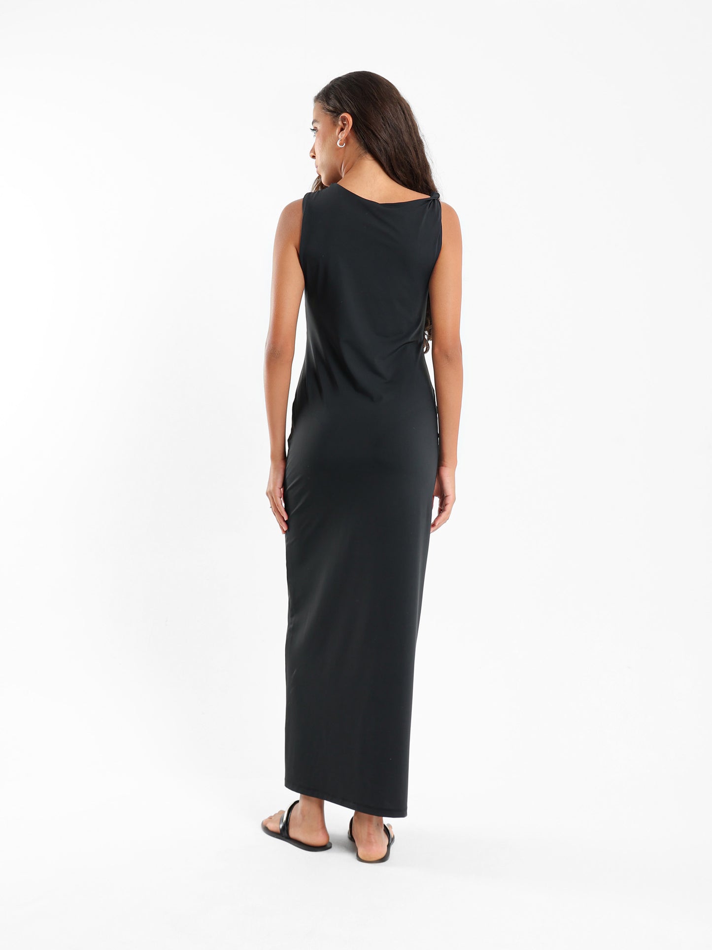 Asymmetric Sleeve Bodycon Dress