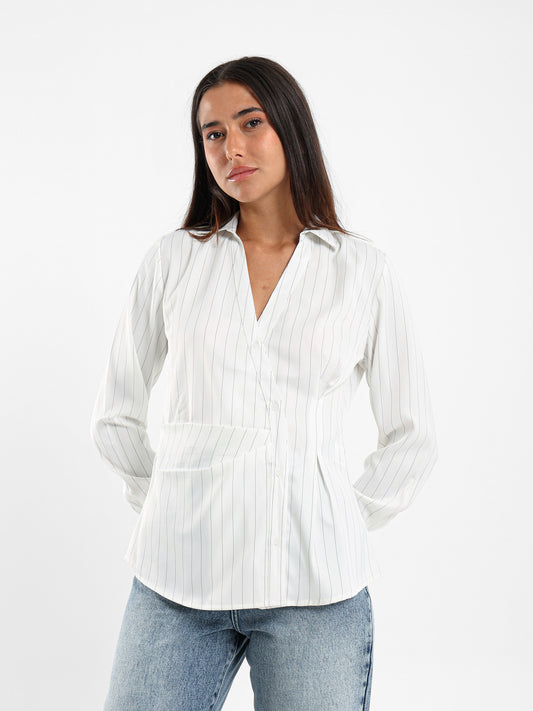 Asymmetric Striped Shirt