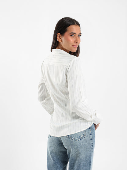 Asymmetric Striped Shirt
