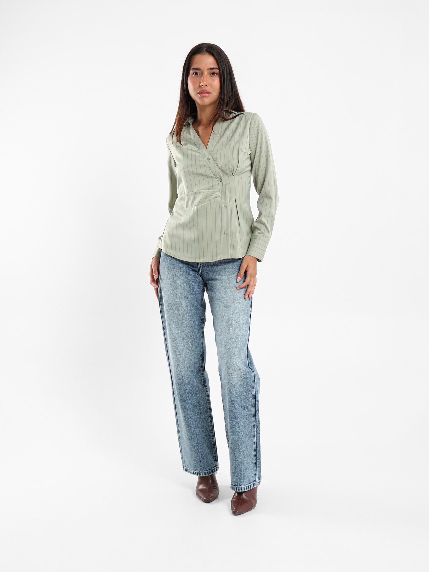 Asymmetric Striped Shirt