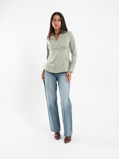 Asymmetric Striped Shirt