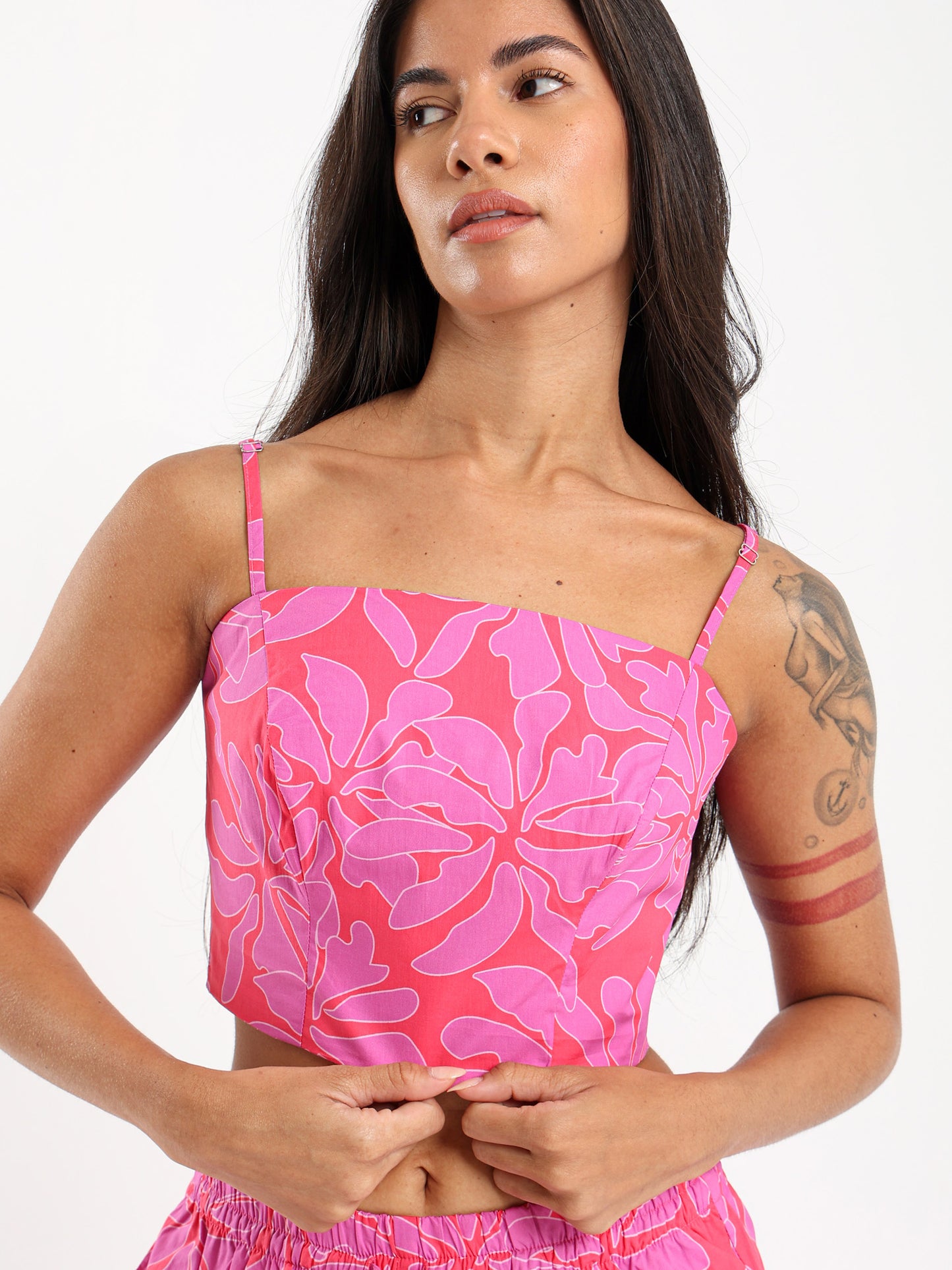 Spaghetti Straps Floral Top