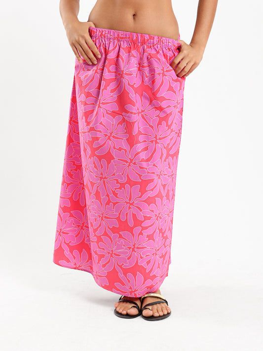 All-Over Print Maxi Skirt