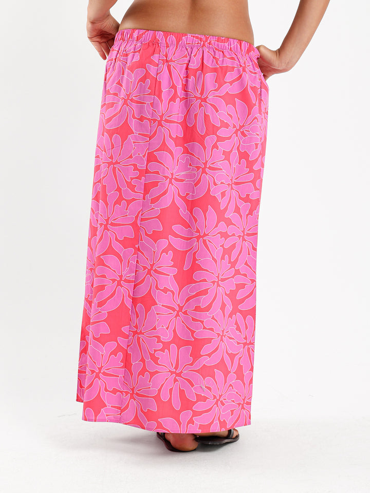 All-Over Print Maxi Skirt
