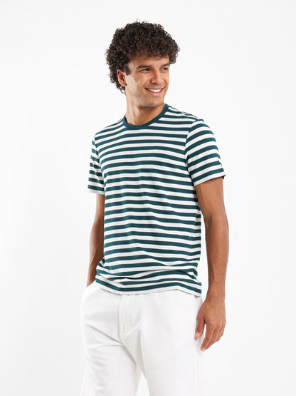 Crew Neck Striped T-Shirt