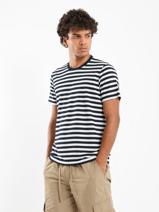 Crew Neck Striped T-Shirt