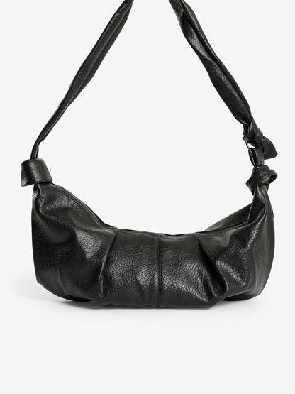 Texture Leather Crossbody Bag