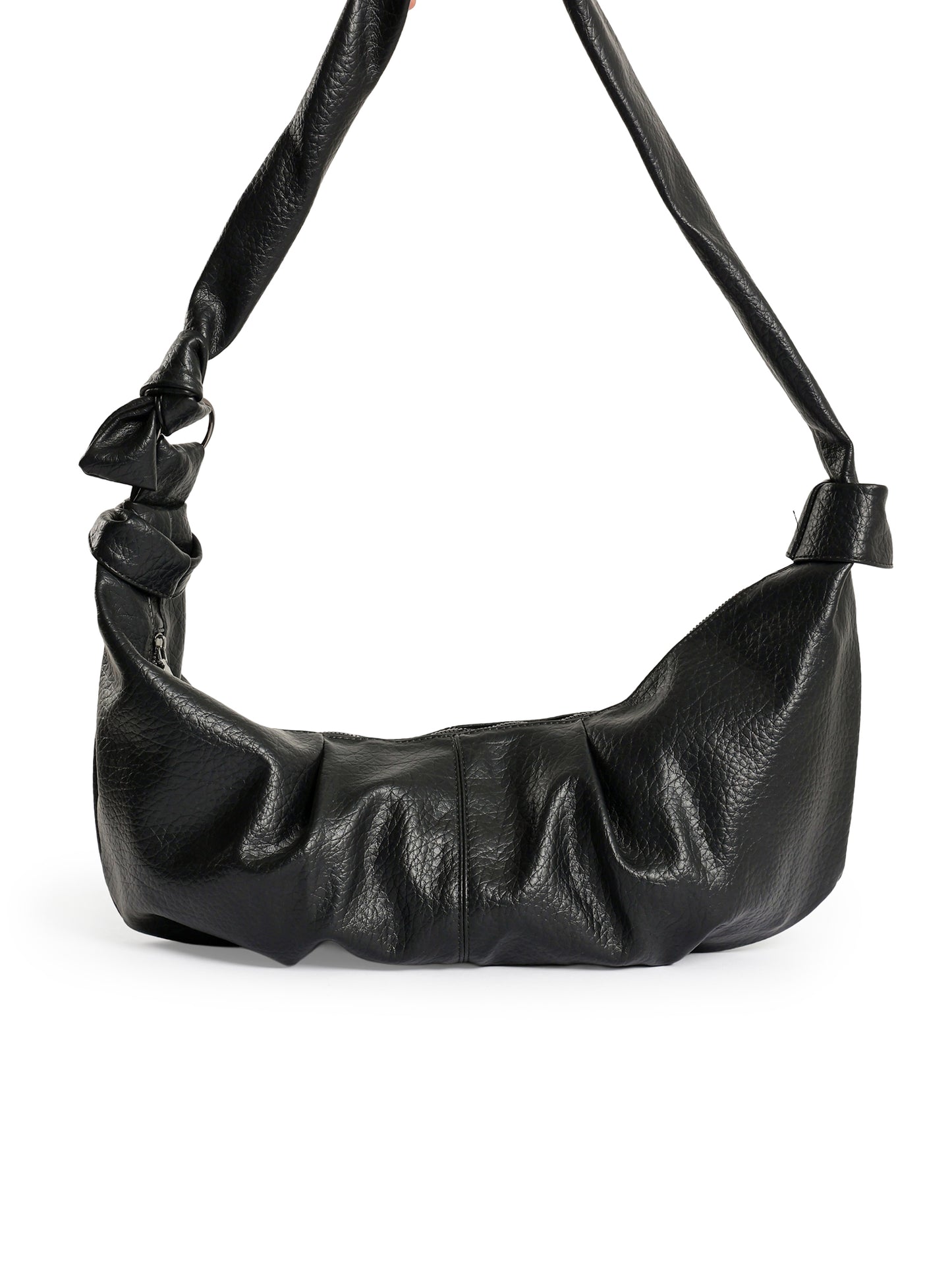 Texture Leather Crossbody Bag