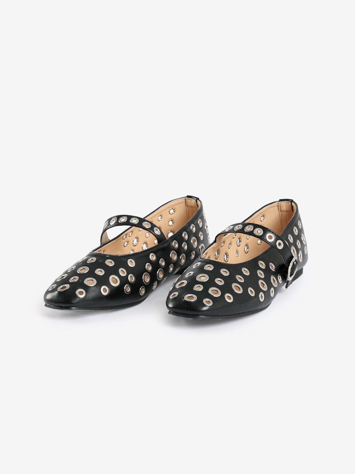 Eyelet-Detail Ballerina