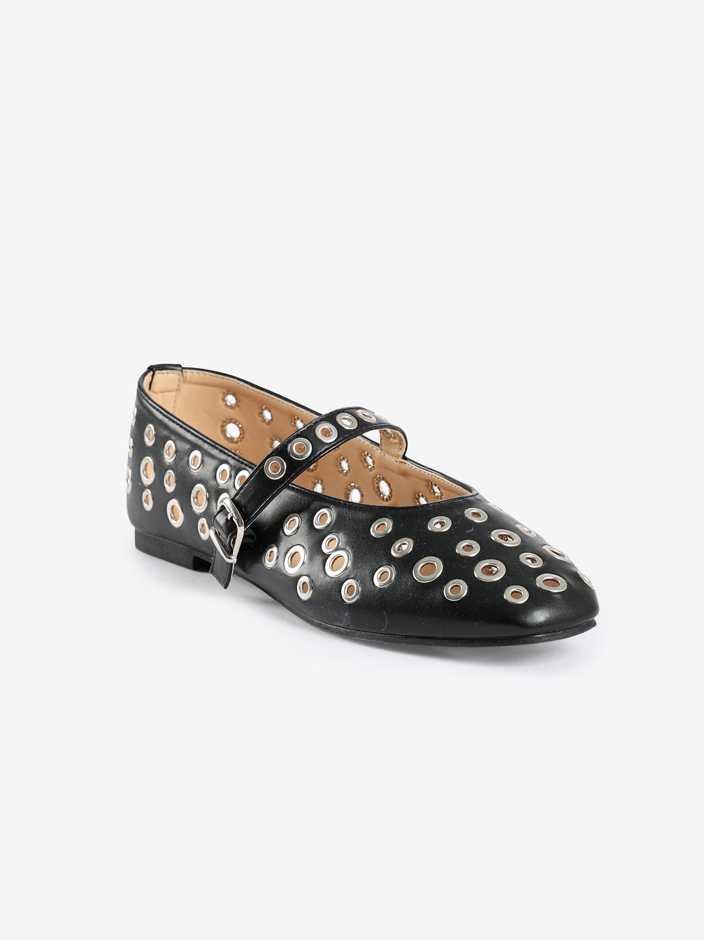 Eyelet-Detail Ballerina