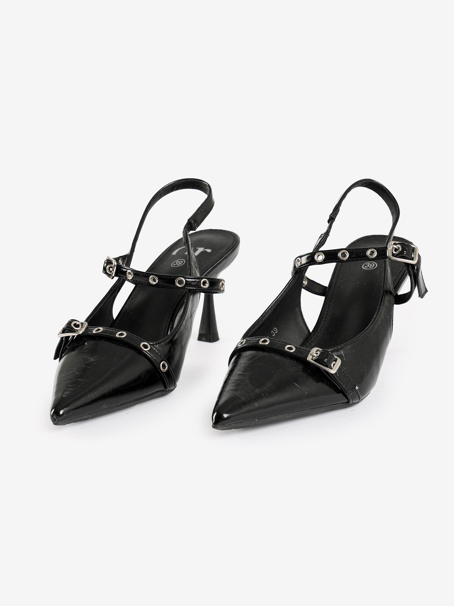 Pointed-Toe Slingback Heels