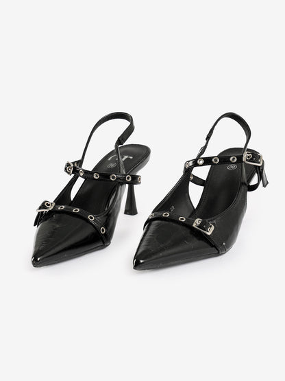 Pointed-Toe Slingback Heels
