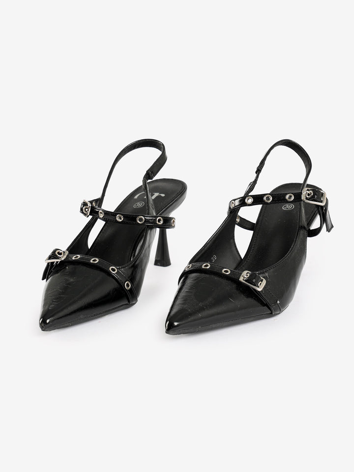 Pointed-Toe Slingback Heels