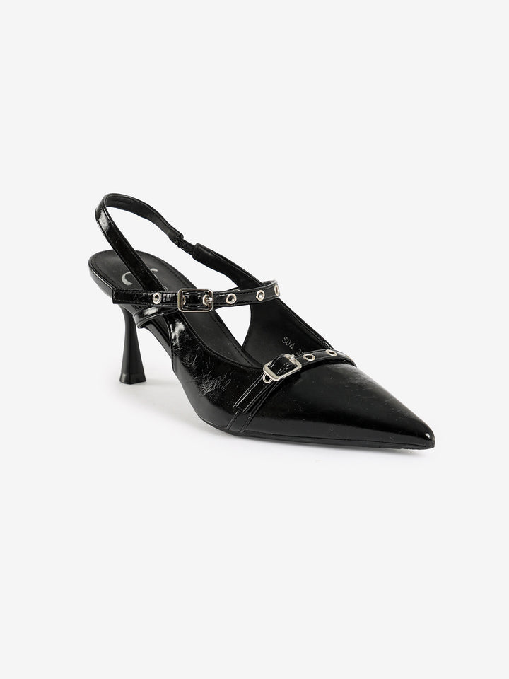 Pointed-Toe Slingback Heels