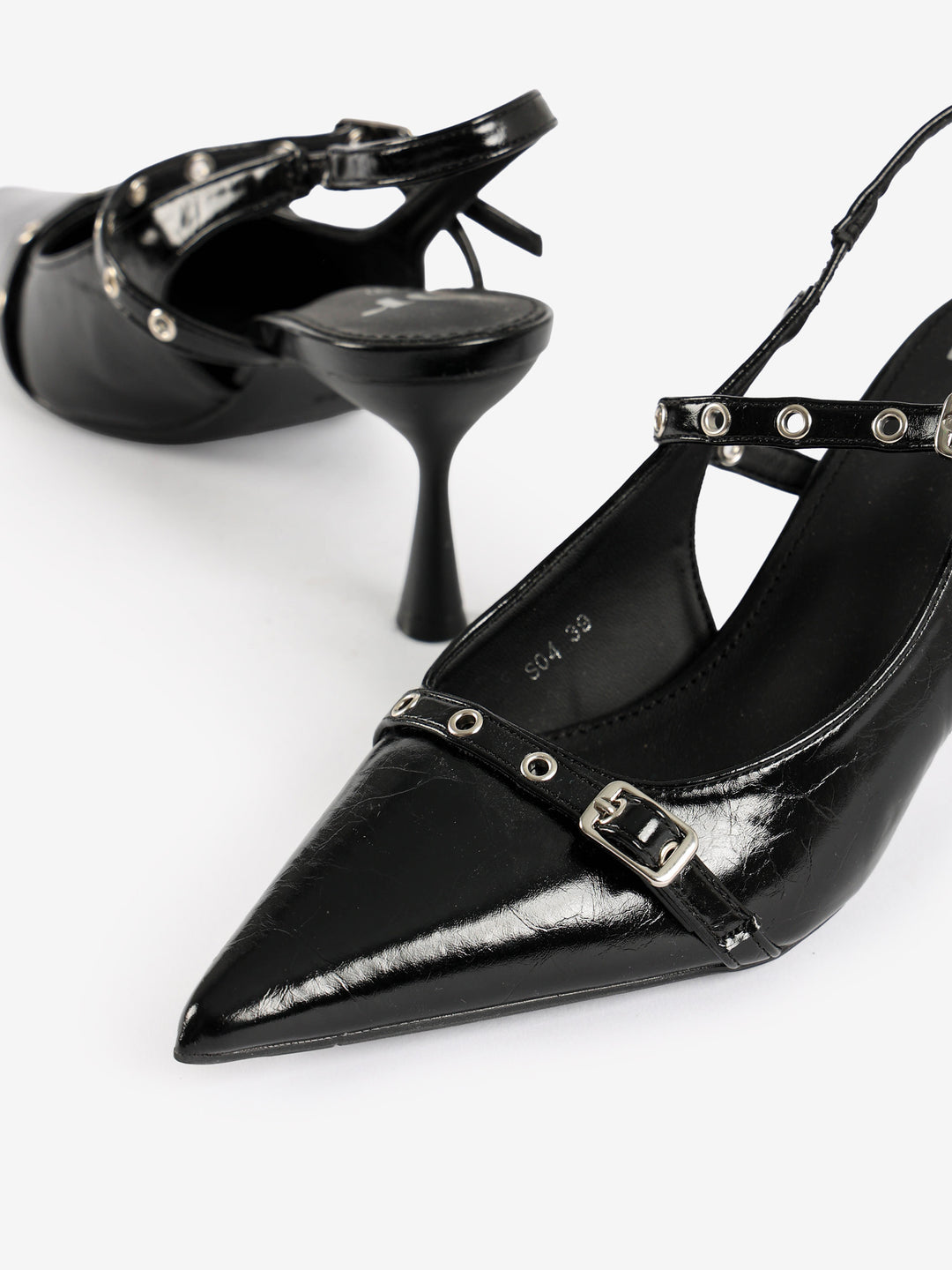 Pointed-Toe Slingback Heels