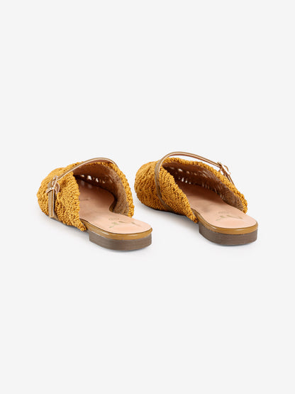 Crochet Pointed-Toe Mules