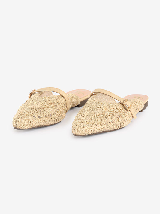 Crochet Pointed-Toe Mules