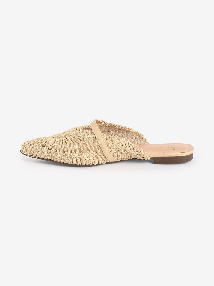 Crochet Pointed-Toe Mules