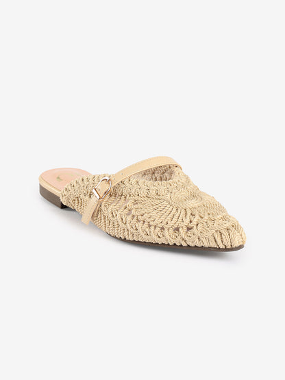Crochet Pointed-Toe Mules